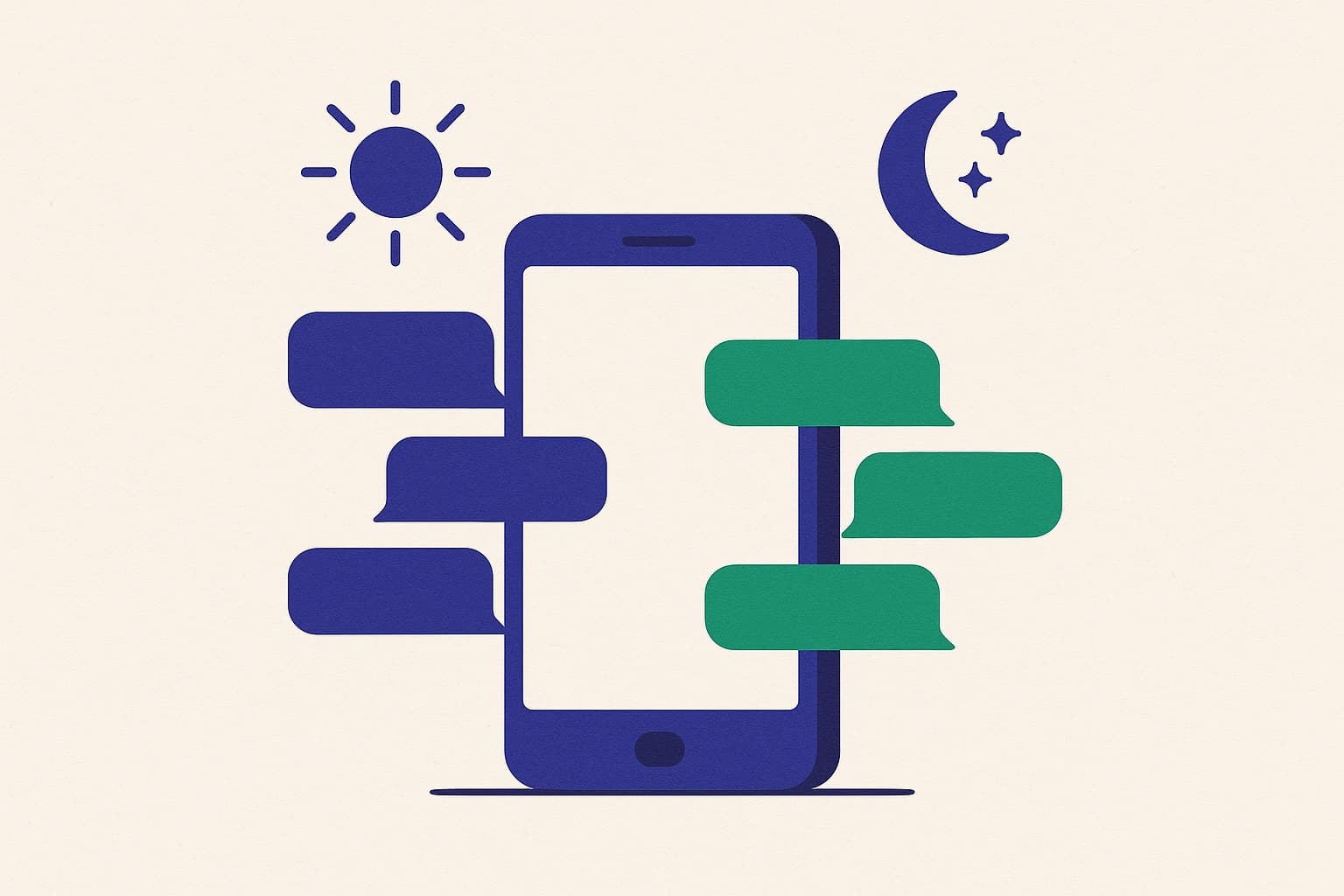 Celular respondendo mensagens de clientes de dia e de noite: a recepcionista virtual que nunca dorme